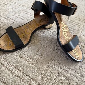 SAM EDELMAN Black Strap heel Sandals